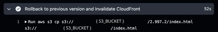 fast rollback by coping release index.html to bucket root