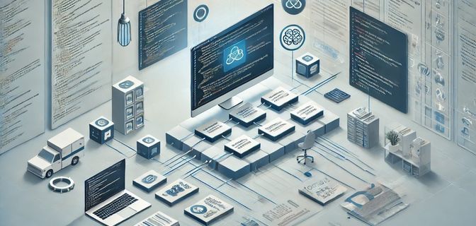 AI Computer producing code thanks to organized modules