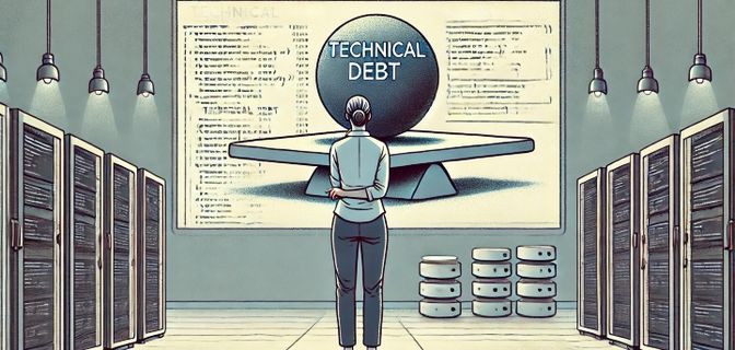 Woman starting to tackle technical debt
