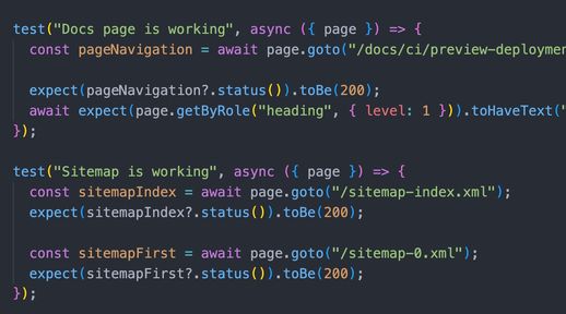 simple automated end to end tests to check sitemap availability