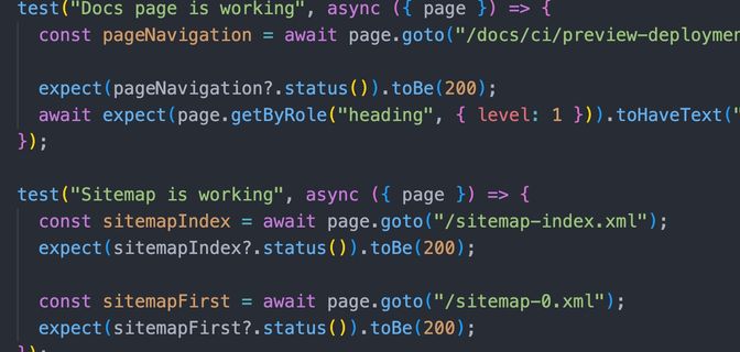 simple automated end to end tests to check sitemap availability