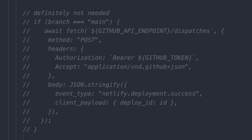 commented code that should have been removed