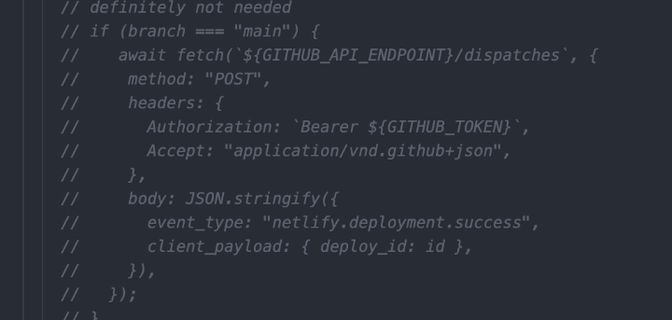 commented code that should have been removed