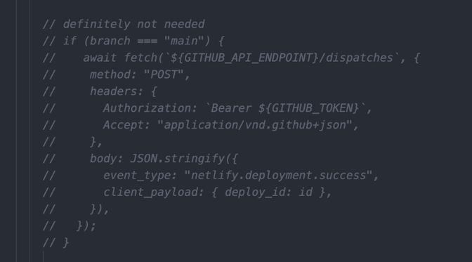 commented code that should have been removed